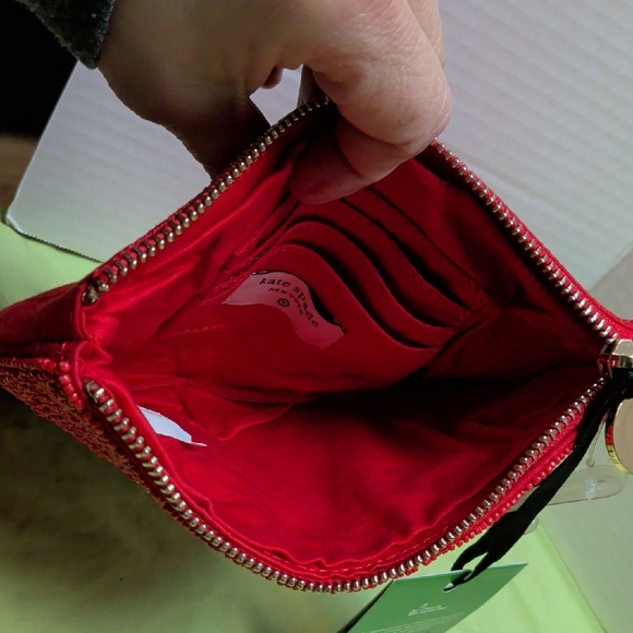 Kate Spade Red and White Beaded Wristlet - Picture 8 of 8